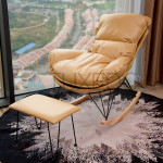 Xem sản phẩm Ghế bập bênh thư giãn chất liệu da công nghiệp simili - Màu vàng